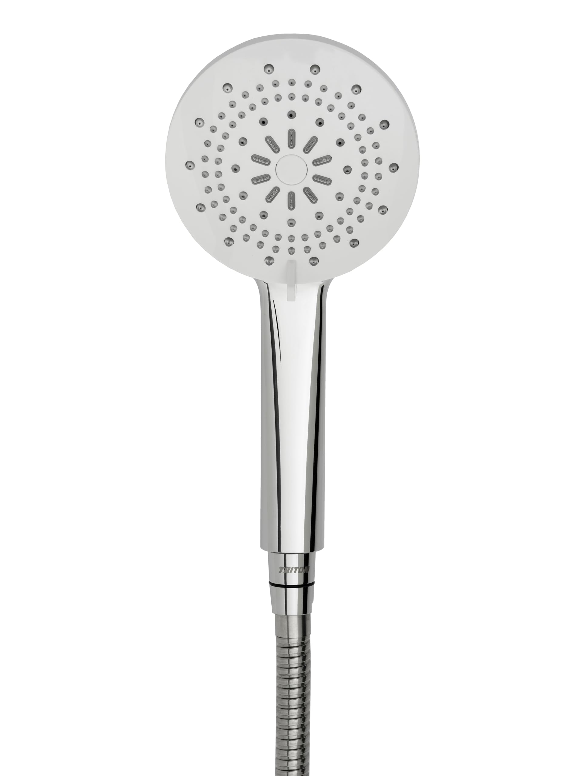Triton Showers Chrome Shower Head | Olivia | Water | 5 Setting Spray | High Pressure Shower Heads | Universal | | Head Set | Shower Accessories