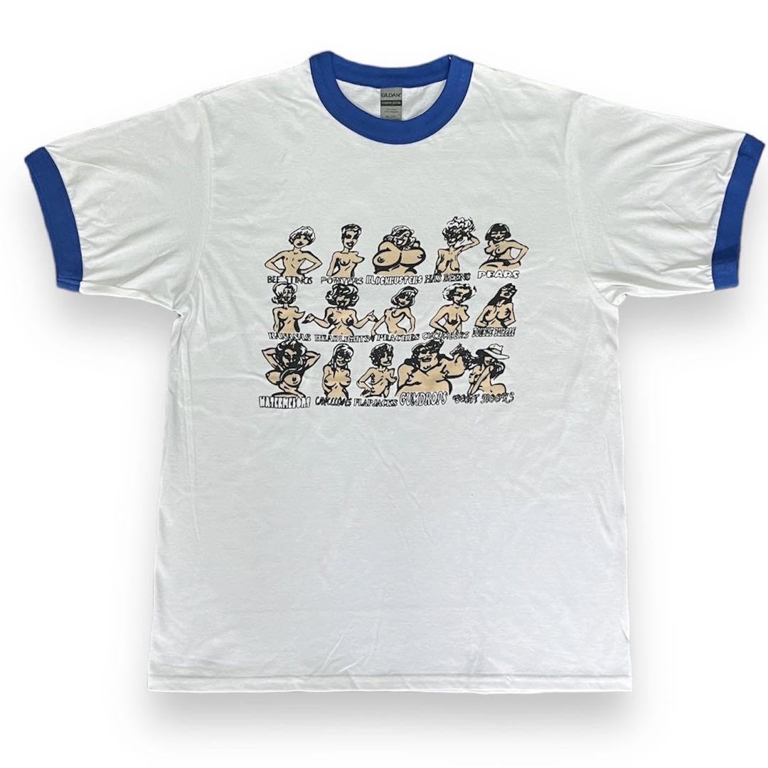 エロT おっぱいTシャツ　古着　ヴィンテージ　あいみょん エロTシャツ あいみょん 着用 オッパイ デカロゴ 大判 古着