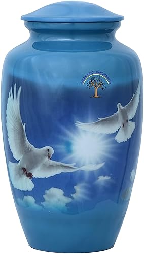 Urna de cremación grande para cenizas humanasmascotas, recuerdo funerario, recuerdo conmemorativo, entierro, urnas decorativas impresas para cenizas