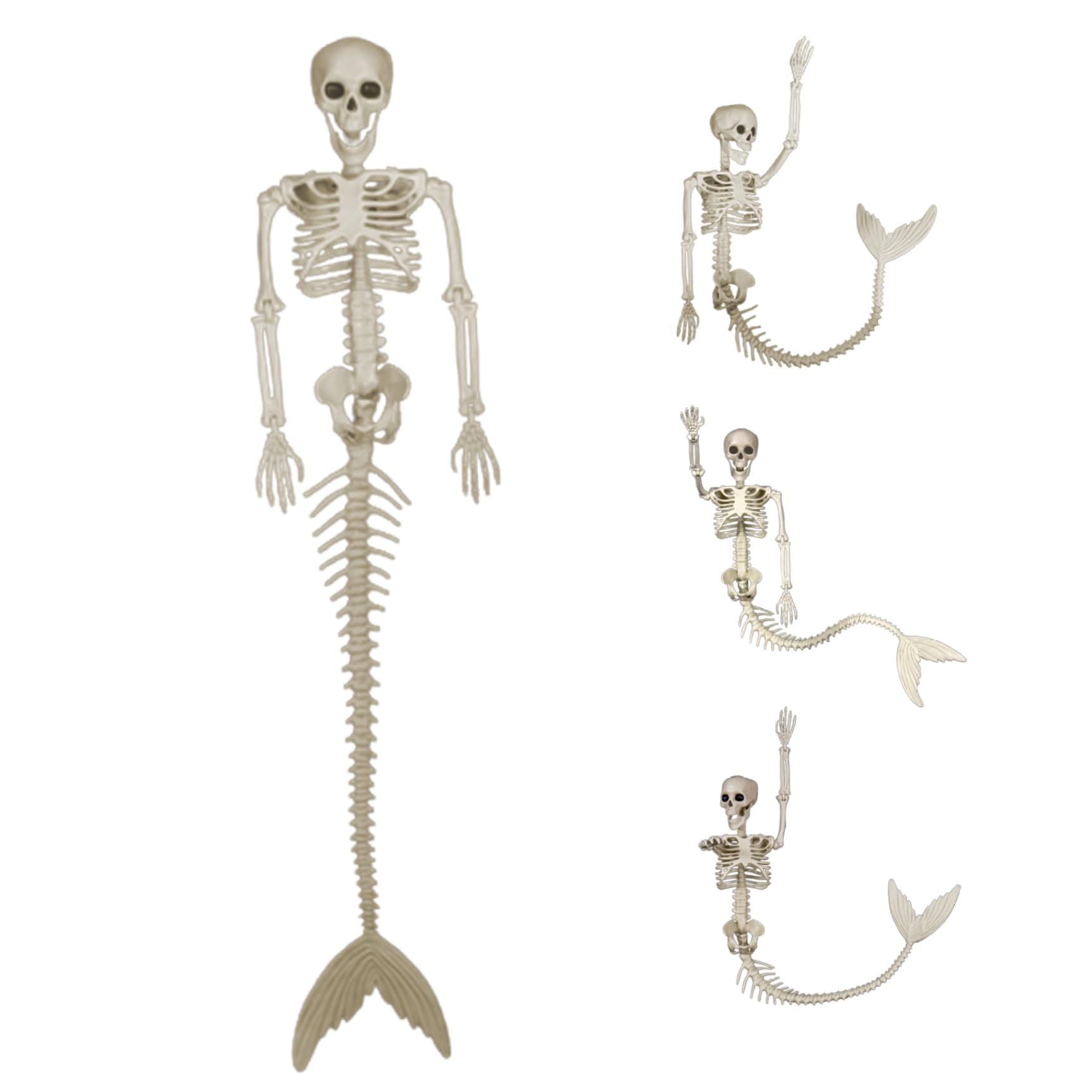 Striegro Halloween Fish Skeleton, Posable Joints, 31.5"..
