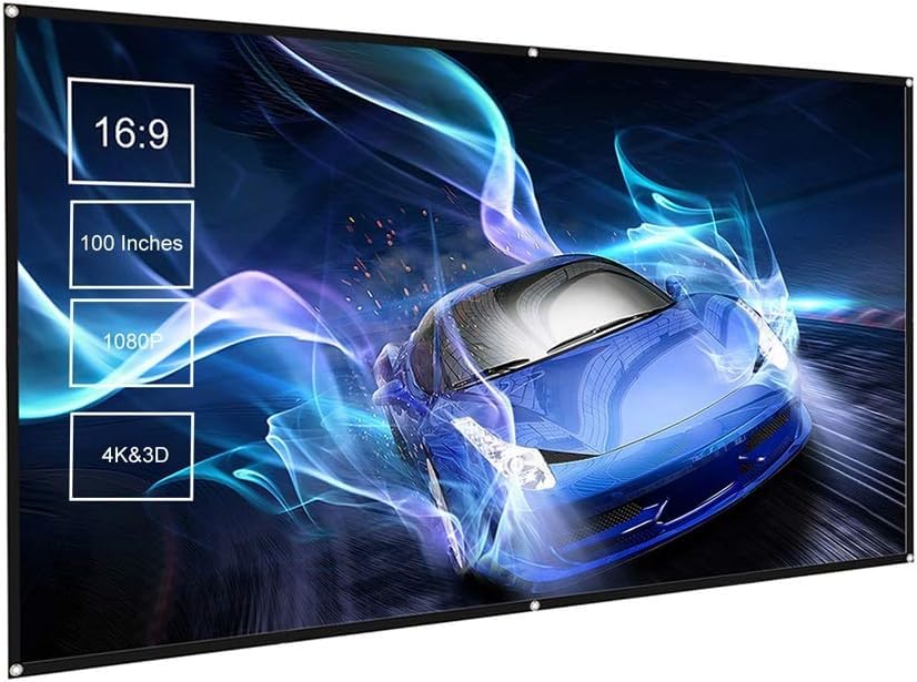 Pantalla de proyección portátil 100" 16:9 plegable miniatura 3
