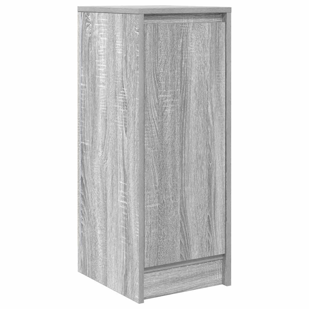 Kredens Sonoma szary, 29,5 x 34 x 76 cm, materiał drewnopochodny, wytrzymała szafka do przechowywania, do sypialni, łazienki, biura, uniwersalna komoda z drzwiami, trwałe meble