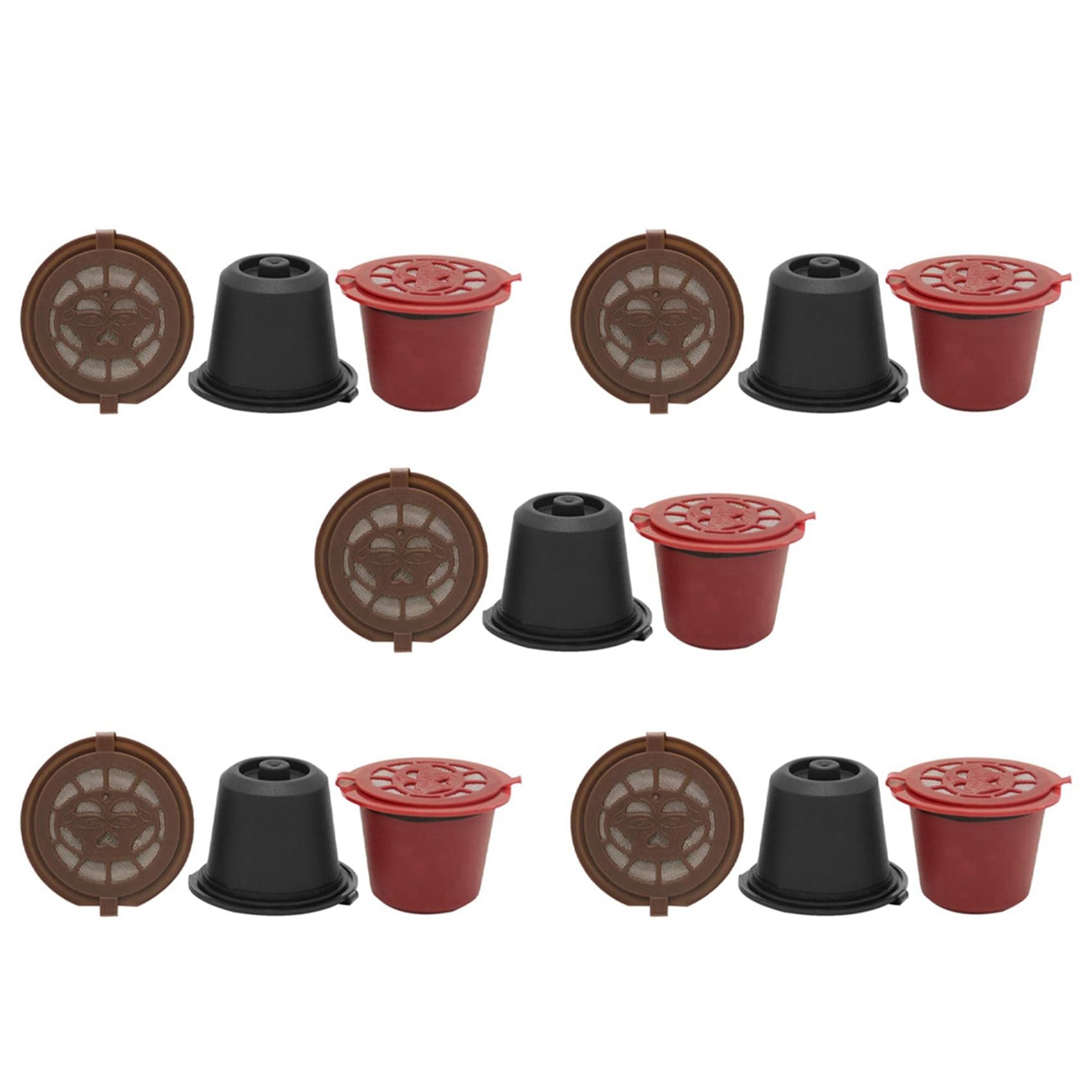 Hndhbfgrt 15 Pcs Refillable Reusable Espresso Capsule for Coffee Machine Reusable Capsule Refill Empty Capsule