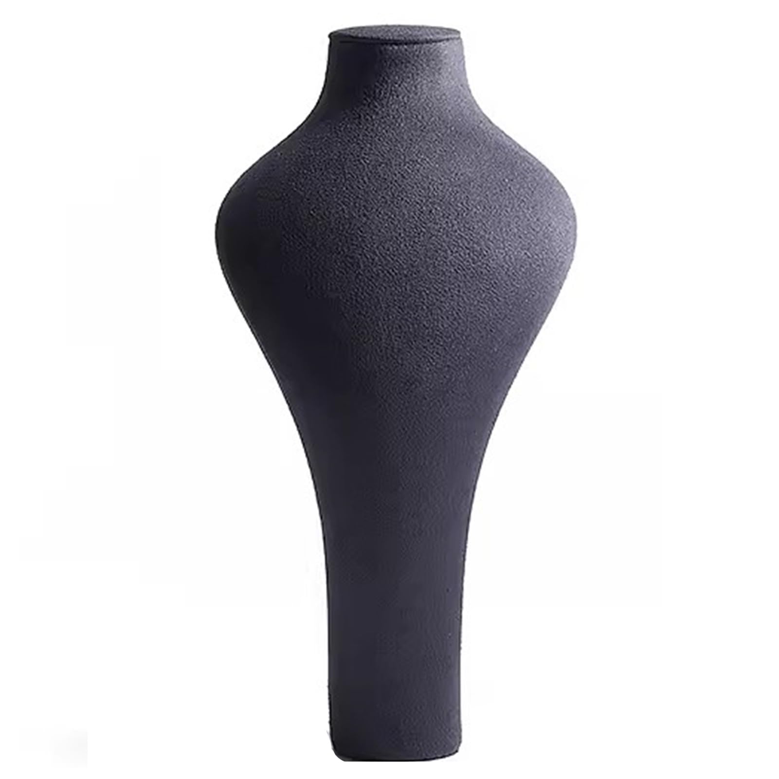 Expositor Collares Soporte para presentación de joyería, Material de superfibra de gran tamaño, soporte para busto de collar para el hogar o tienda, exhibición de venta (Size : S-Gray)