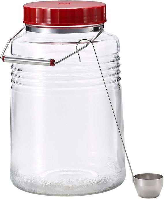 Amazon|アデリア(ADERIA) 復刻 梅びん 4L日本製 個箱入 保存容器 梅酒瓶 梅瓶 昭和 レトロ 保存瓶 レトロ レードル付 米びつ 果実酒瓶 ガラス キャニスター 密閉 容器 Amazon|アデリア(ADERIA) 復刻 梅びん 4L日本製 個箱入 保存容器 梅酒瓶 梅瓶 昭和 レトロ 保存瓶 レトロ レードル付 米びつ 果実酒瓶 ガラス キャニスター 密閉 容器