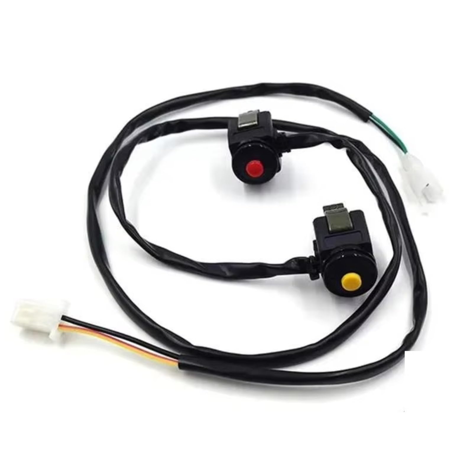 Interrupteur D'arrêt d'urgence pour Moto Bouton Poussoir pour Rouge Klaxon Démarreur Moto Tout-Terrain Double Sport pour Guidon De 22 Mm Interrupteur Démarrage Bouton de démarrage Moto(Yellow)