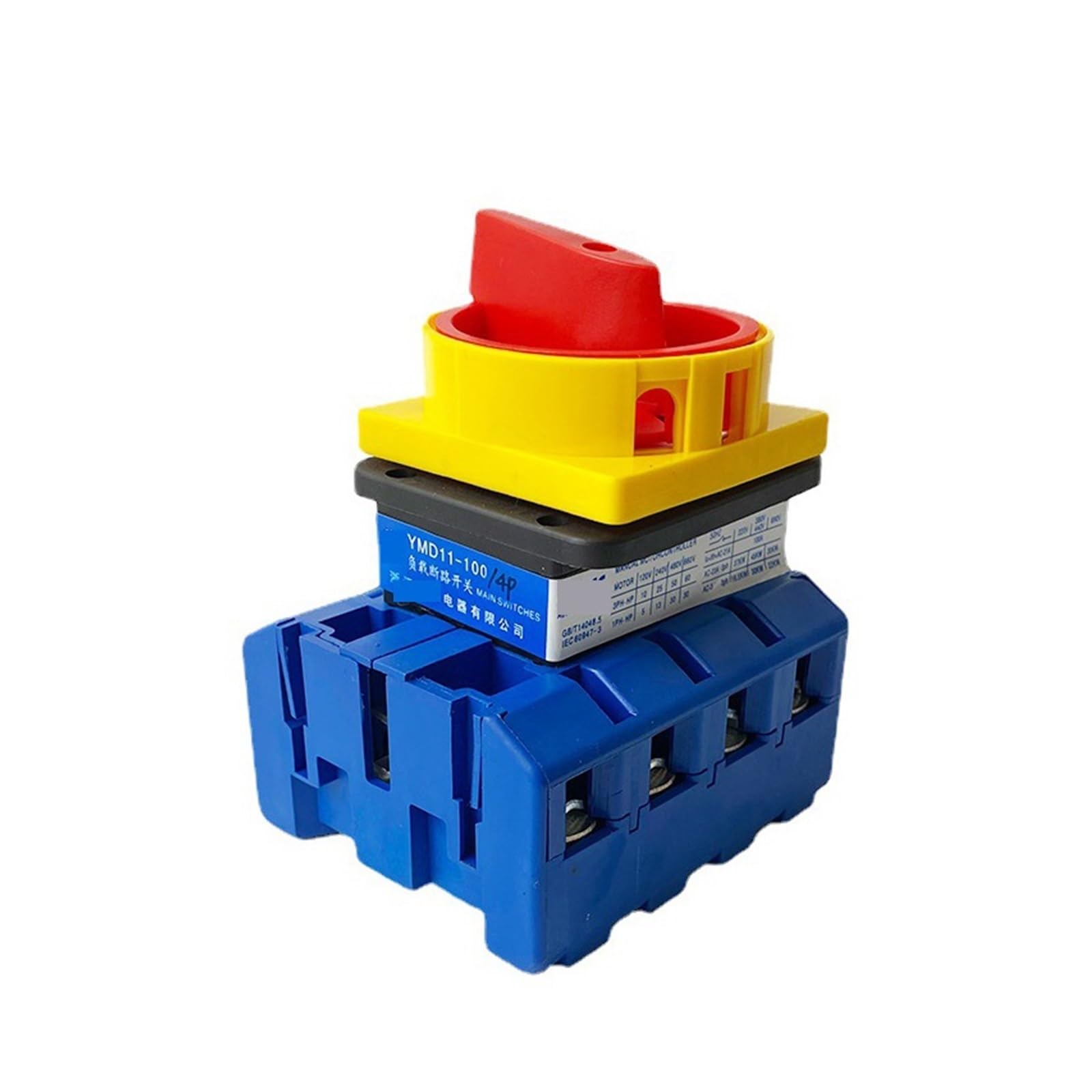 IDGTTLDF Locking Isolator Switch With Padlock Panel 100A 4 Poles 2 Position On-off Changeover Rotary Cam Switches YMD11-100A/4P