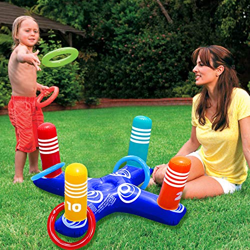 Inflatable Pool Ring Toss Pool Game Toys Floating Swimming Pool Ring