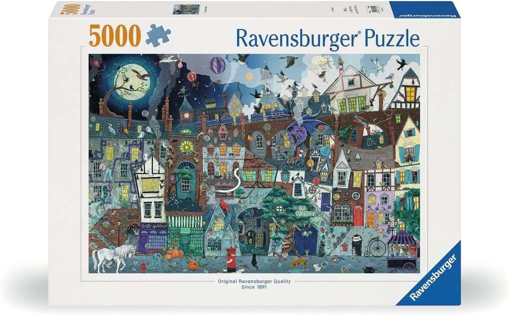Ravensburger - Fantasy Street - 5000 Piece Jigsaw Puzzle - Stunning Imagery - Beautiful and Intricate - Olde Victorian Street Faire - Premium Quality - Puzzles for Adults