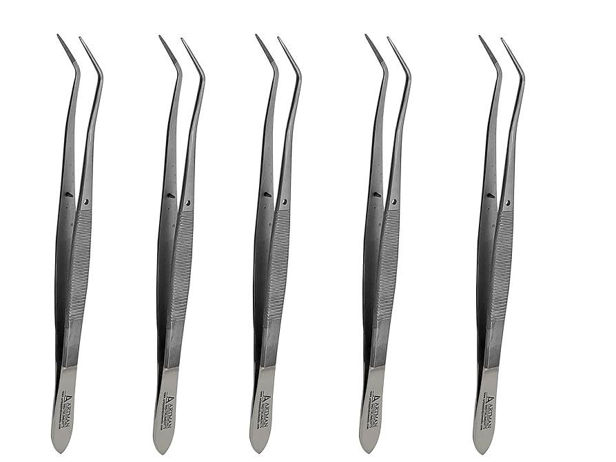 woomyshipping（HanDam）　0310 Amazon.com: Meriam Tweezers Set of 5 Stainless Steel For