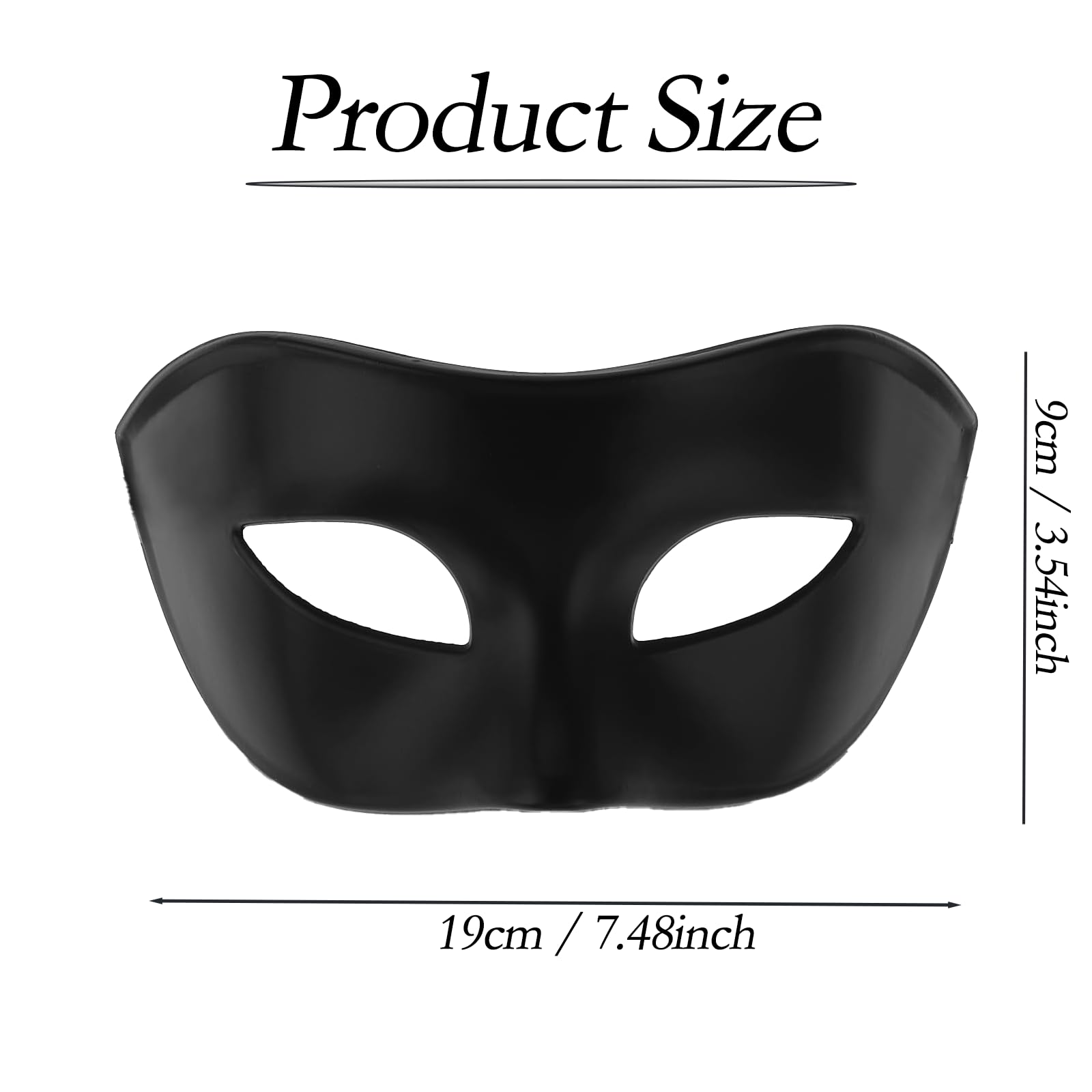 Vyqrx Black Venetian Masquerade Mask, Ideal for Masquerade Masks Men The Mask Costume & Halloween - Image 2