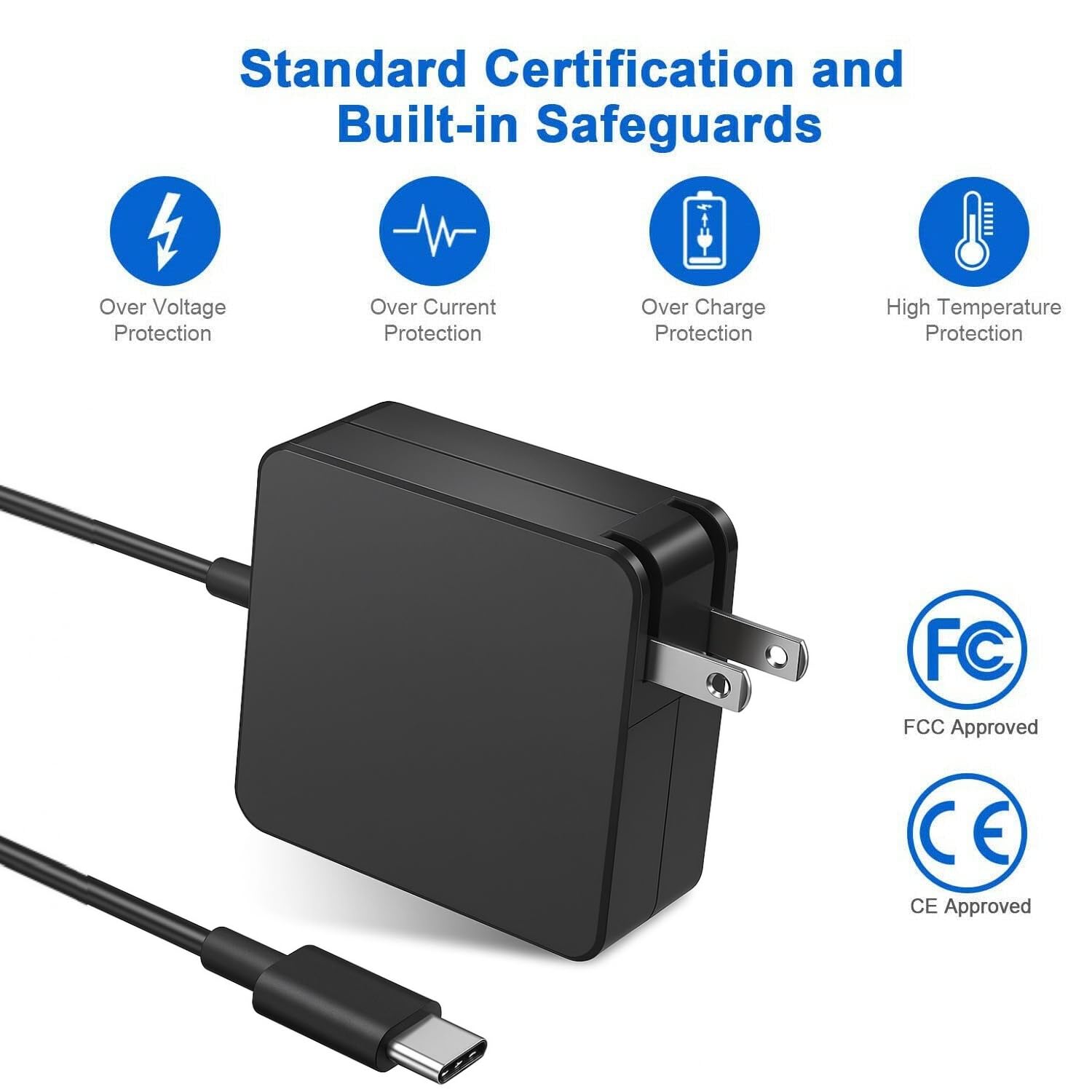 Amazon.com: PowerHOOD 45W USB-C AC/DC Adapter Compatible