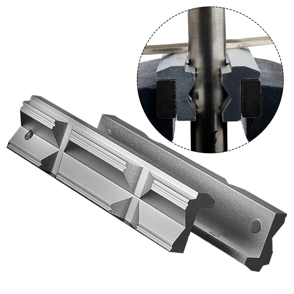1 paire de mâchoires en alliage d'aluminium de type V, étau en acier de fraisage, mâchoire rigide, clip en V facile à saisir et à installer pour CNC (10,2 cm)