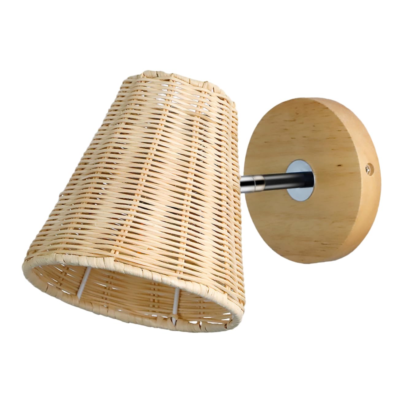 jojofuny Lámpara de Pared de Ratán Moderna para Dormitorio Aplique de Pared Rustic Style Iluminación para Pasillo Sala de Estar Hotel Bar sin Fuente de Luz