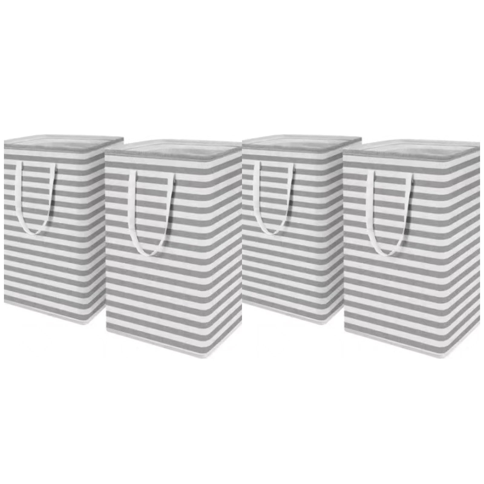 4Pcs Extra Large 75L Fabric Storage Containers Perfect for Arranging Garments Belongings and Various Objects Space Saving Folding Hamper