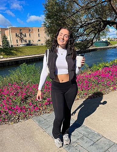 Fiona Jolin Women's Cropped Puffer Vest Winter Zip Up Stand Collar Lightweight Puffy Vest Padded Coat Outerwear4