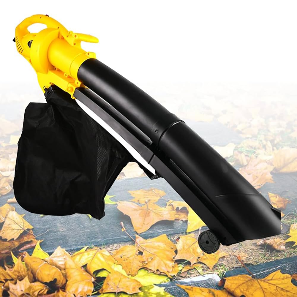 Soffiatore Aspiratore Trituratore 3000W 3 in 1 Giardino Foglie Sacco 30L 6 Velocità