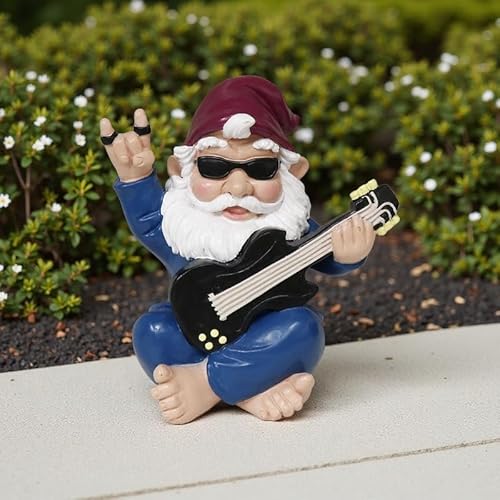1pc Hand-Painted Rocker Gnome Statue, 3D Rocking Gnomes Outdoor and Indoor Decor, Fairy Decor and Gnomes Unique Mother's Day for Mon, Gnome Ornament, Humorous Garden Statue