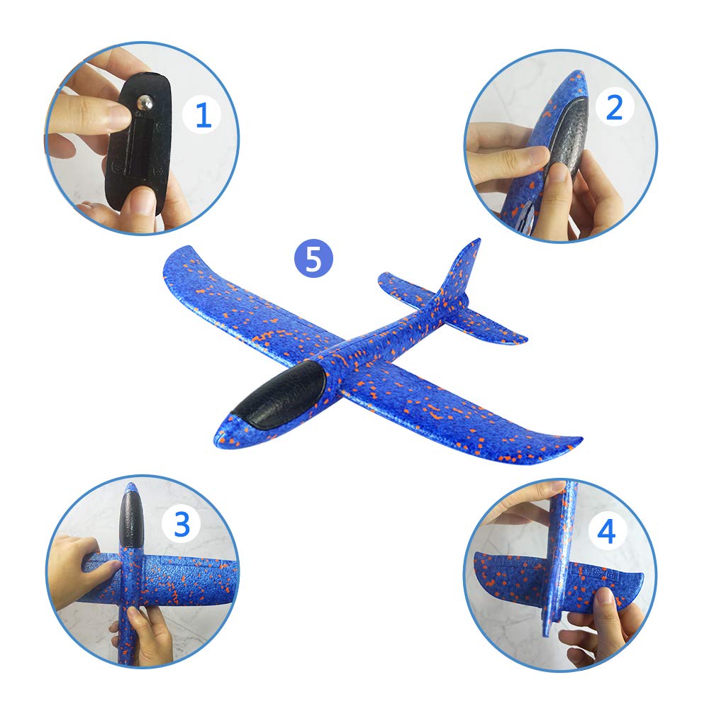 Avión De Juguete Con Motor De Goma Para Vuelos Al Aire Libre – Fácil De Montar, Ligero Y Resistente, Ideal Para Playa, Campo O Jardín, Regalo Divertido Para Niños En Cumpleaños