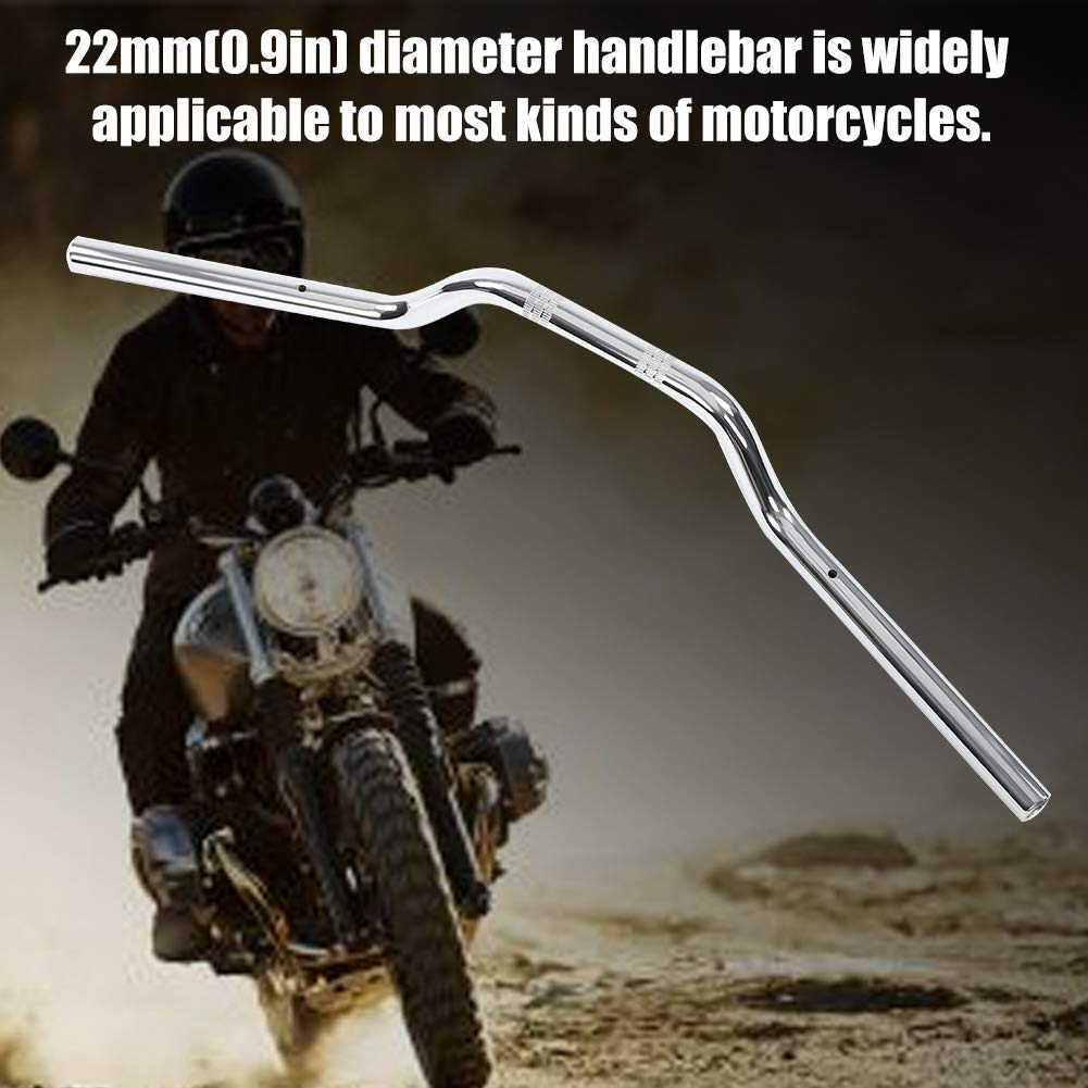 Motorfiets Stuur, 22 Mm Stalen Motorfiets Tracker Stuur Stuurstang Vervangend Onderdeel (Zwart