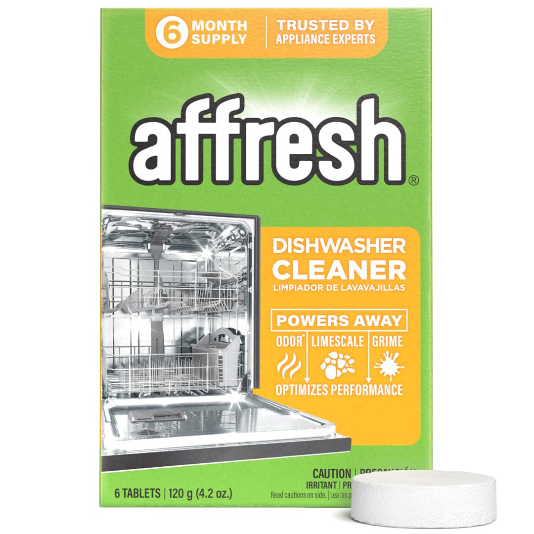 Affresh W10549851 Dishwasher Cleaner 6 Tablets Formulated to Clean Inside All Machine Models, Count