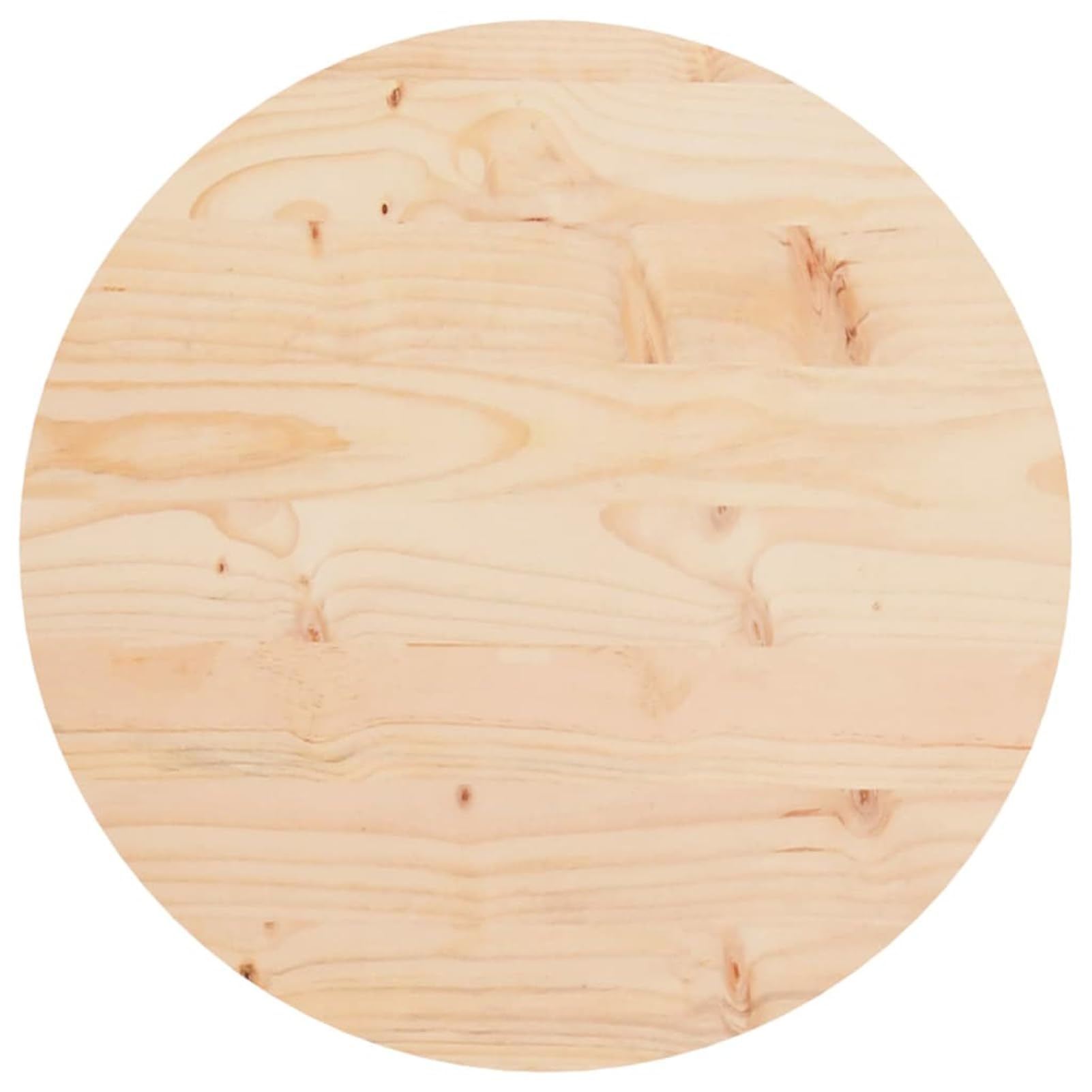 Tablero de Mesa Redondo Madera tableros de Madera tablones de Madera Exterior Maciza de Pino Ø40x3 cm