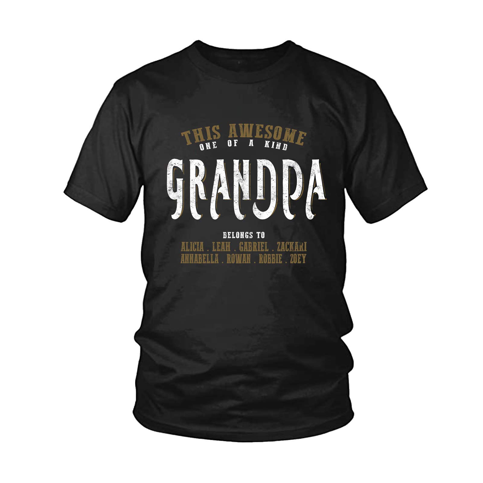 Generic Personalized T Shirt-This Awesome Grandpa Belongs to Personalized Shirt Gift - Father's Day Tshirt, Cuom Names of Children Grandchildren t-ShirtGift-642