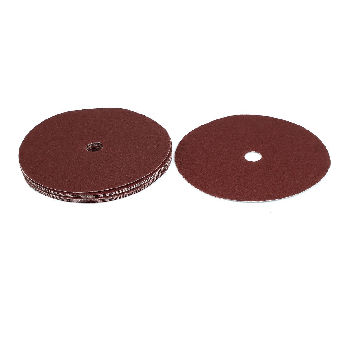 Sourcing Map Brown Sourcingmap 180Mm 7-Inch Dia 60 Grit Abrasive Sanding Disc Polishing Pad Sandpaper 10Pcs