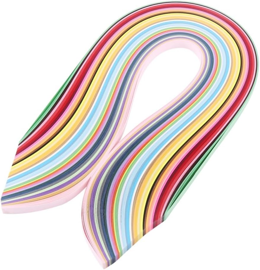 MOPFOL 720 Pcs Quilling Paper Strips in 36 Colors - 540mm DIY Paper Art Rolls for Aromatherapy Crafts, Decorative Painting & Packaging(M)