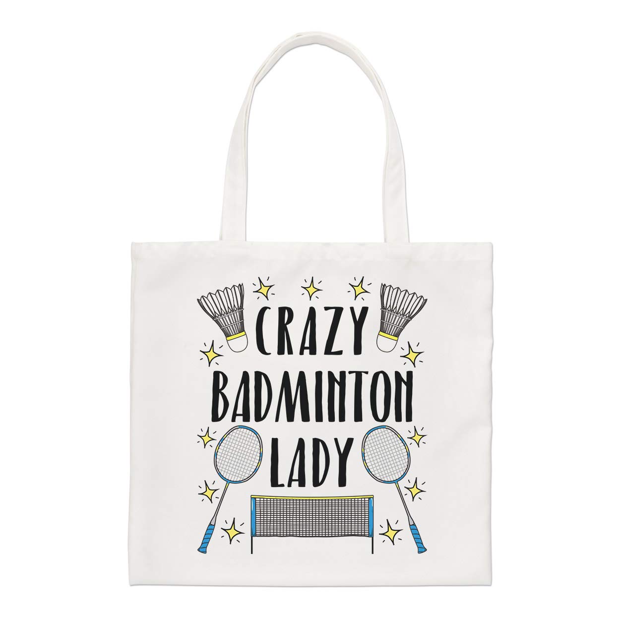 Crazy Badminton Lady Stars Regular Tote Bag