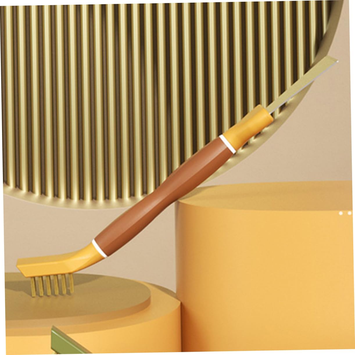 Ipetboom Stainless Steel Cleaning Shovel Double-Ended Brush for Kitchen Bench Range Hood Dishwasher