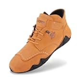 Mens Casual Leather Shoes Ankle Chukka Boots Slip On Mid top Walking Driving Loafer Lace-up Oxford Shoes