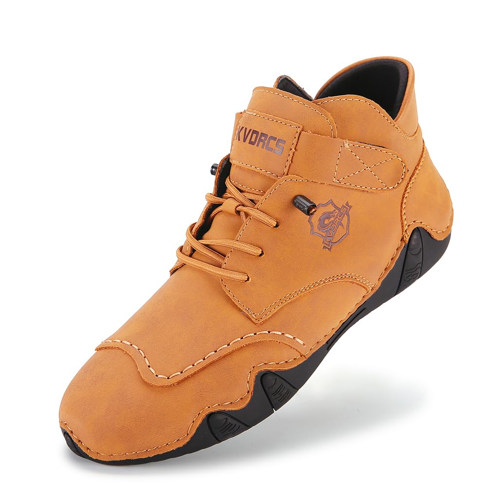 kvdrcs Mens Casual Shoes Ankle Chukka Boots Mid top Walking Driving Lace-up Shoes