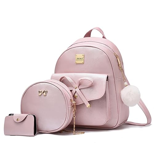 ZGWJ Mini Backpack Purse for Women - 3-Piece Set, Small
