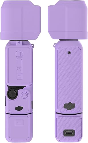 Miniatura 4 de Funda protectora de silicona para DJI Osmo Pocket 3 Funda de silicona Funda protectora Gimbal de mano Accesorios para cámara de acción (morado)