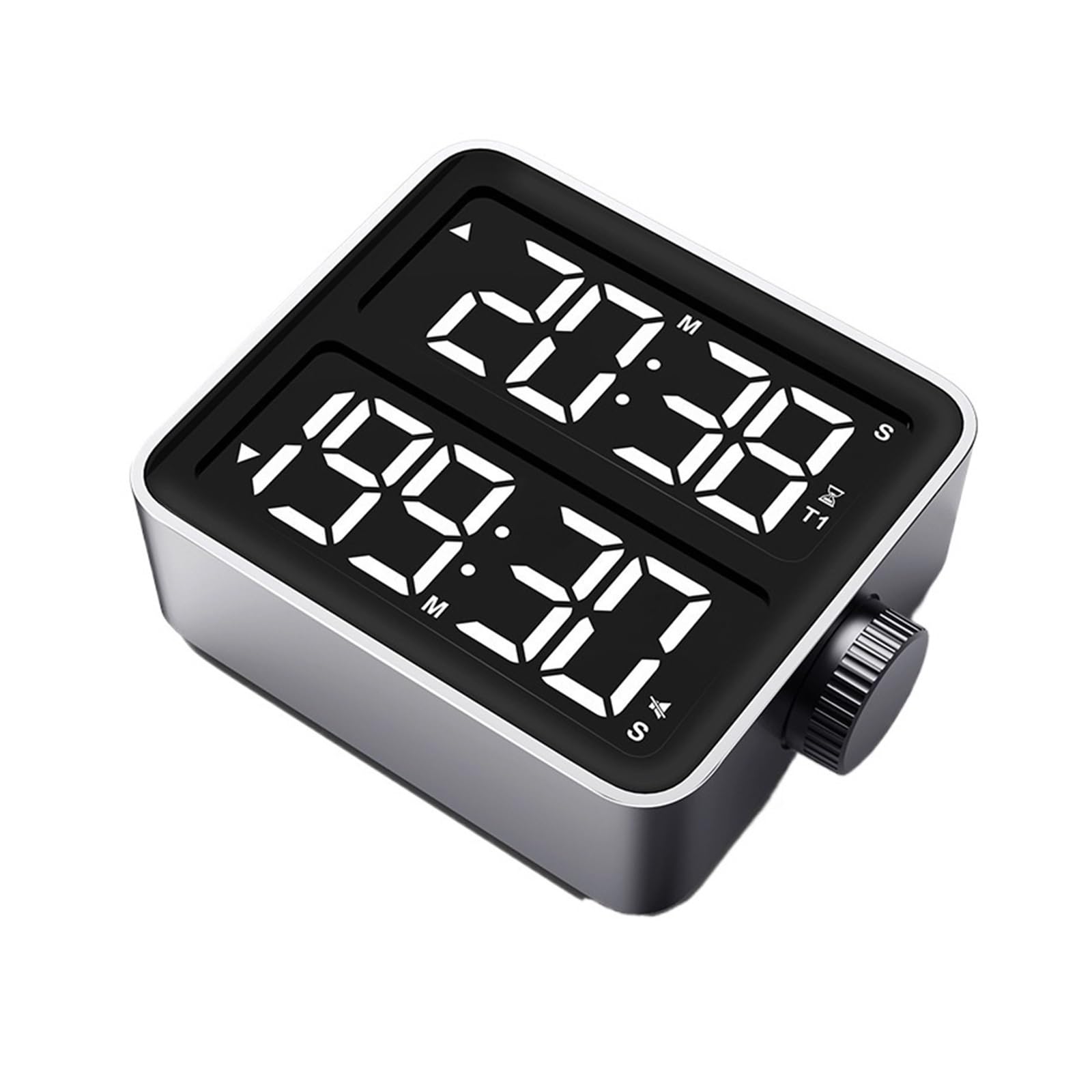 Cyfrowy budzik, Akcesoria kuchenne Duży cyfrowy timer LCD, podwójny ekran kuchenny, wewnętrzny timer do nauki, sypialnia, nocny, stacjonarny