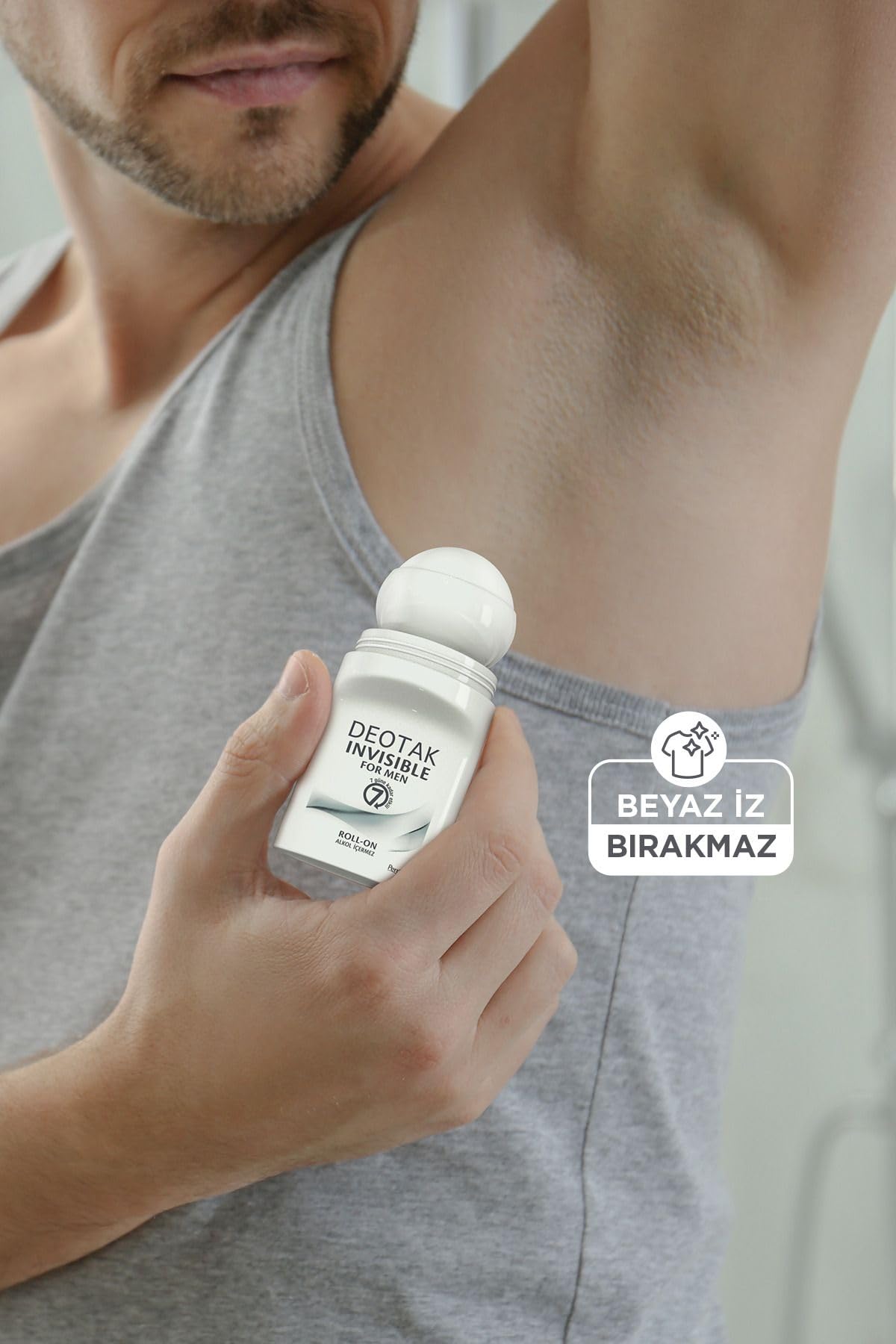 Deotak Invisible Erkek7 Güne Kadar Etkili Roll-On Deodorant 35 ml
