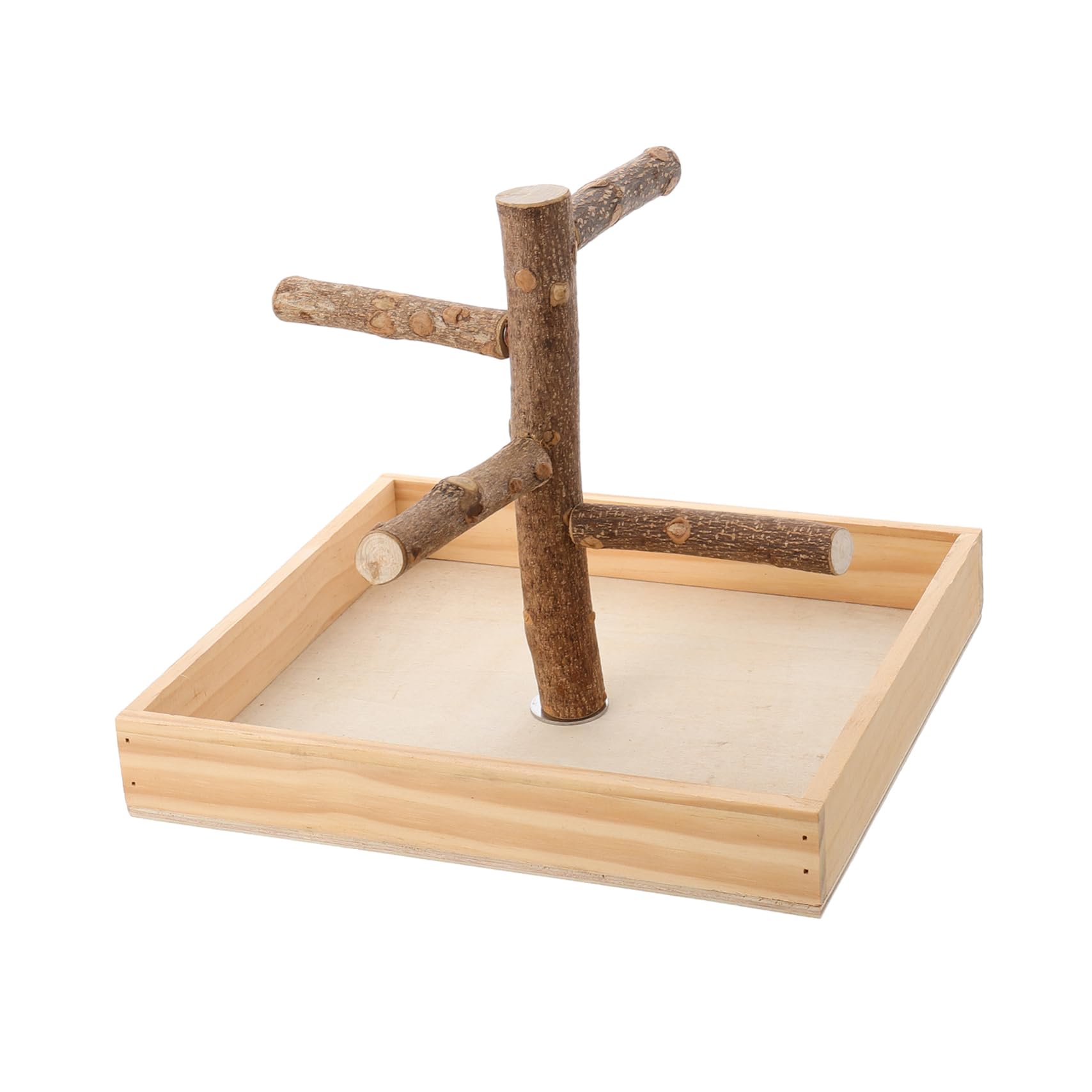 Toddmomy Soporte para Perchas De Pájaros De Madera, De Juego para Pájaros Pequeño, Entrenamiento Portátil para Loros, Soporte De Juego Seguro para Agapornis y Periquitos