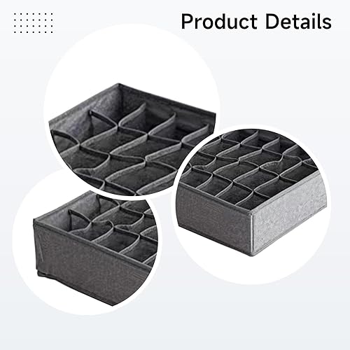 Miniatura 2 de Set Of 3 Waterproof Storage Organizers For Drawers, Folding Boxes For Socks, Underwear, Clothes