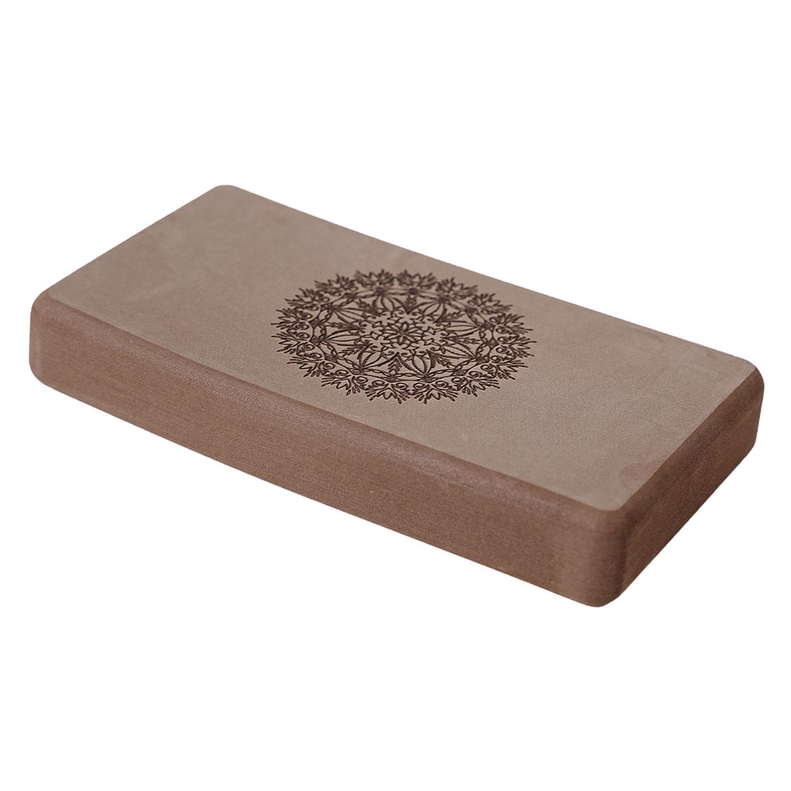 Yoga Block Practical Portable Exercise Brick for Home Gym Workout Stretching Brown-image-45
