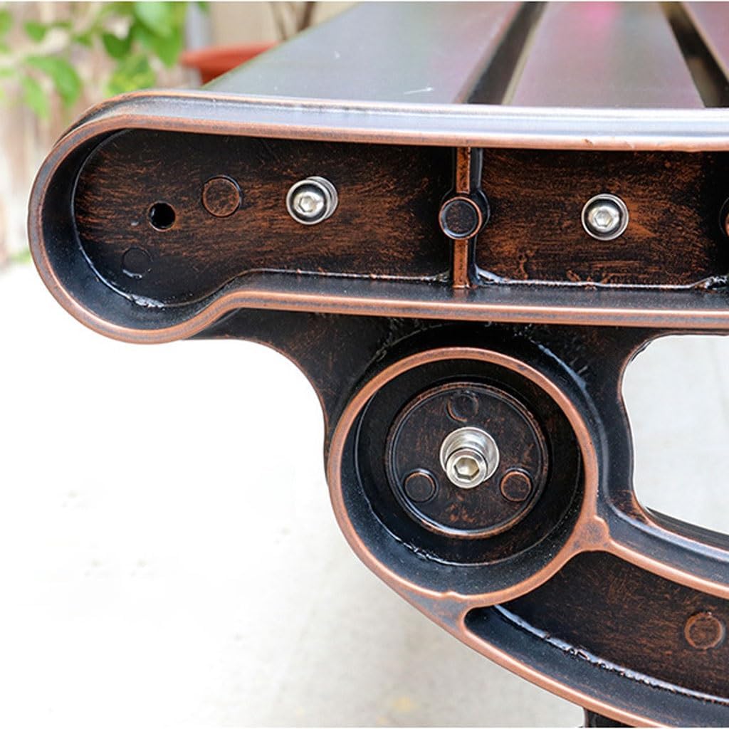 Patio Benches for Outdoors Park Bench Outdoor Leisure Chair Square Area Aluminum Alloy Double Garden Benches for Outdoors