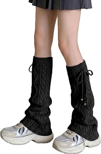 Sexybody Womens Leg Warmers Fashion Knit Warmers Long Socks Cute Y2K Kawaii Japanese Lolita Harajuku Accessories for Girls