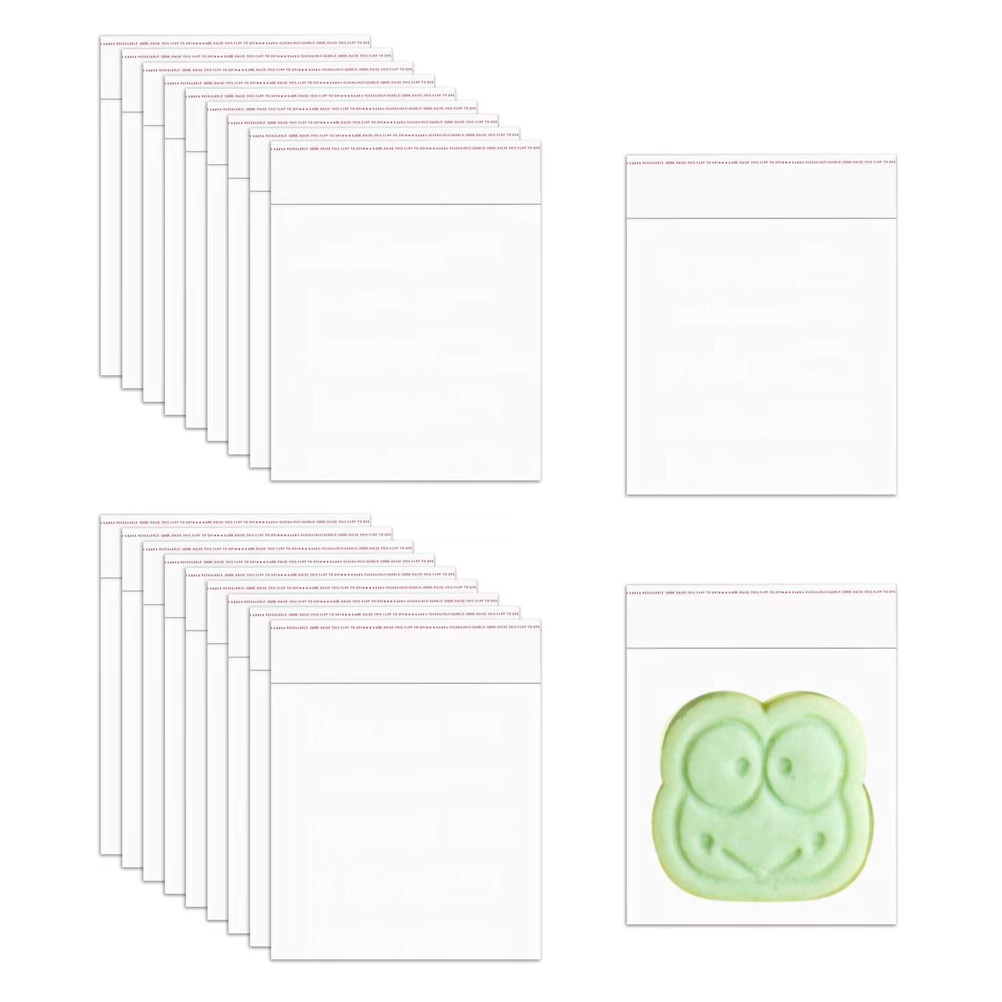 Square Adhesive Cellophane Bags 3x3'' 200pcs Clear Resealable Self-Sealing Cello Bag 2mil OPP Poly Bags for Bakery Cookie Candy Soap Cards Snacks Food