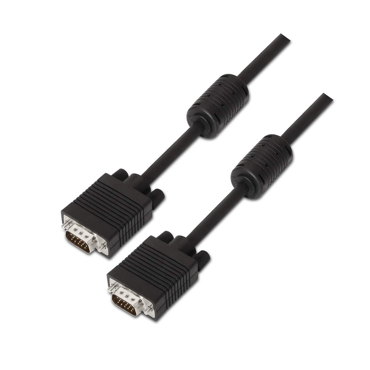 AISENS A113 – 0076 – SVGA CABLE WITH FERRITE CORES HDB15/macho-hdb15/Male, 20 m, for Monitor, TV And Projector Black