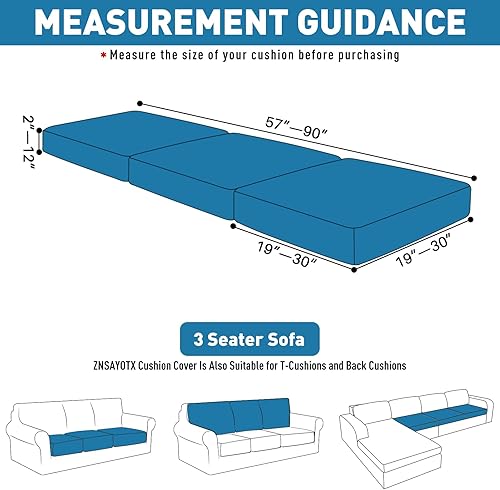 Miniatura 2 de Funda de cojín elástica 2025 para sofá, fundas de asiento de sofá individuales, extraíbles y lavables, funda de cojín de repuesto para sofá
