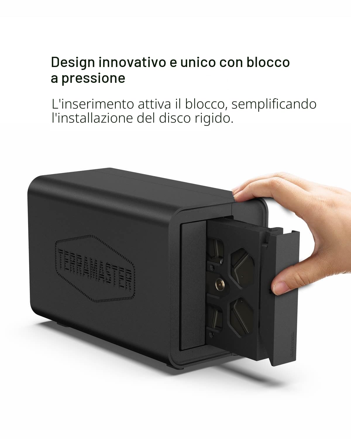 TERRAMASTER D2-320 USB 3.2 (Gen2) 10Gbps Storage esterno Hard Disk Box Supporto RAID 0/1/Single/JBOD (senza disco rigido)