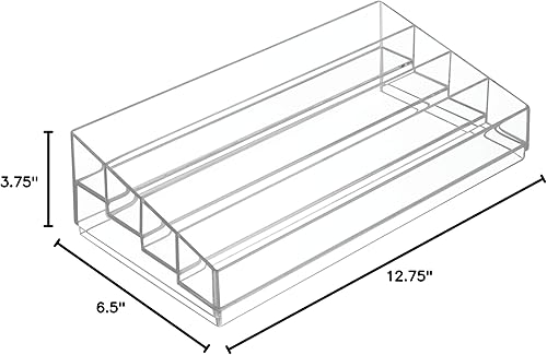 Miniatura 12 de iDesign - Organizador de cosméticos y esmaltes de uñas, colección Clarity, 12.75 pulgadas x 6.5 pulgadas x 3.75 pulgadas, transparente