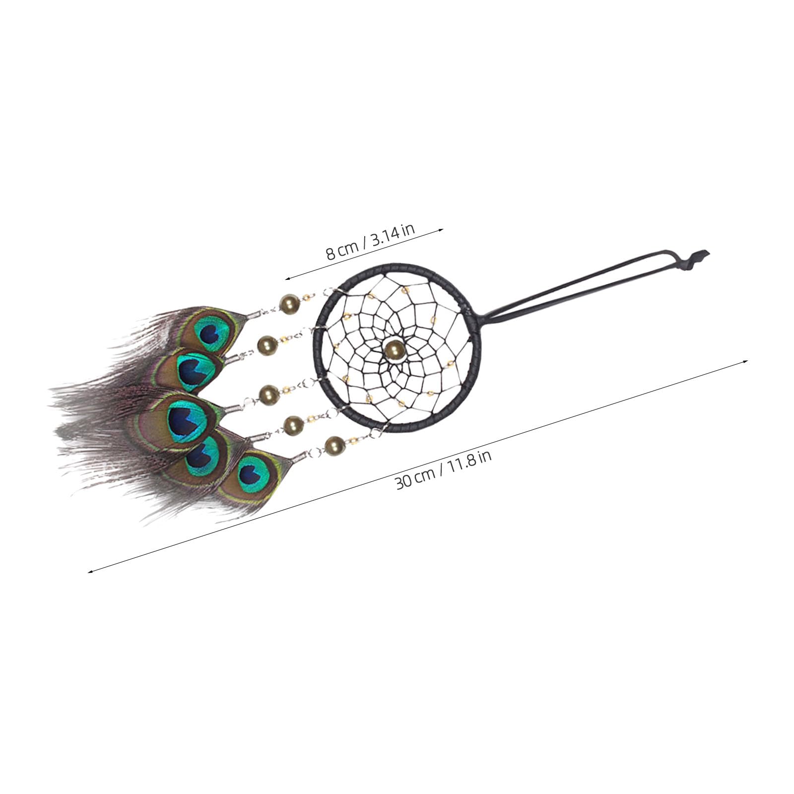Zerodeko 3 Piezas de atrapasueños con Plumas de Pavo Real, atrapasueños de