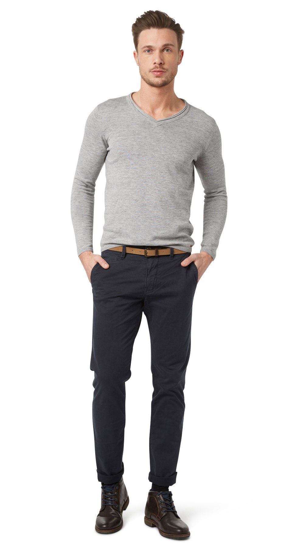 TOM TAILOR Travis Regular Chino Pantaloni in Lino Uomo