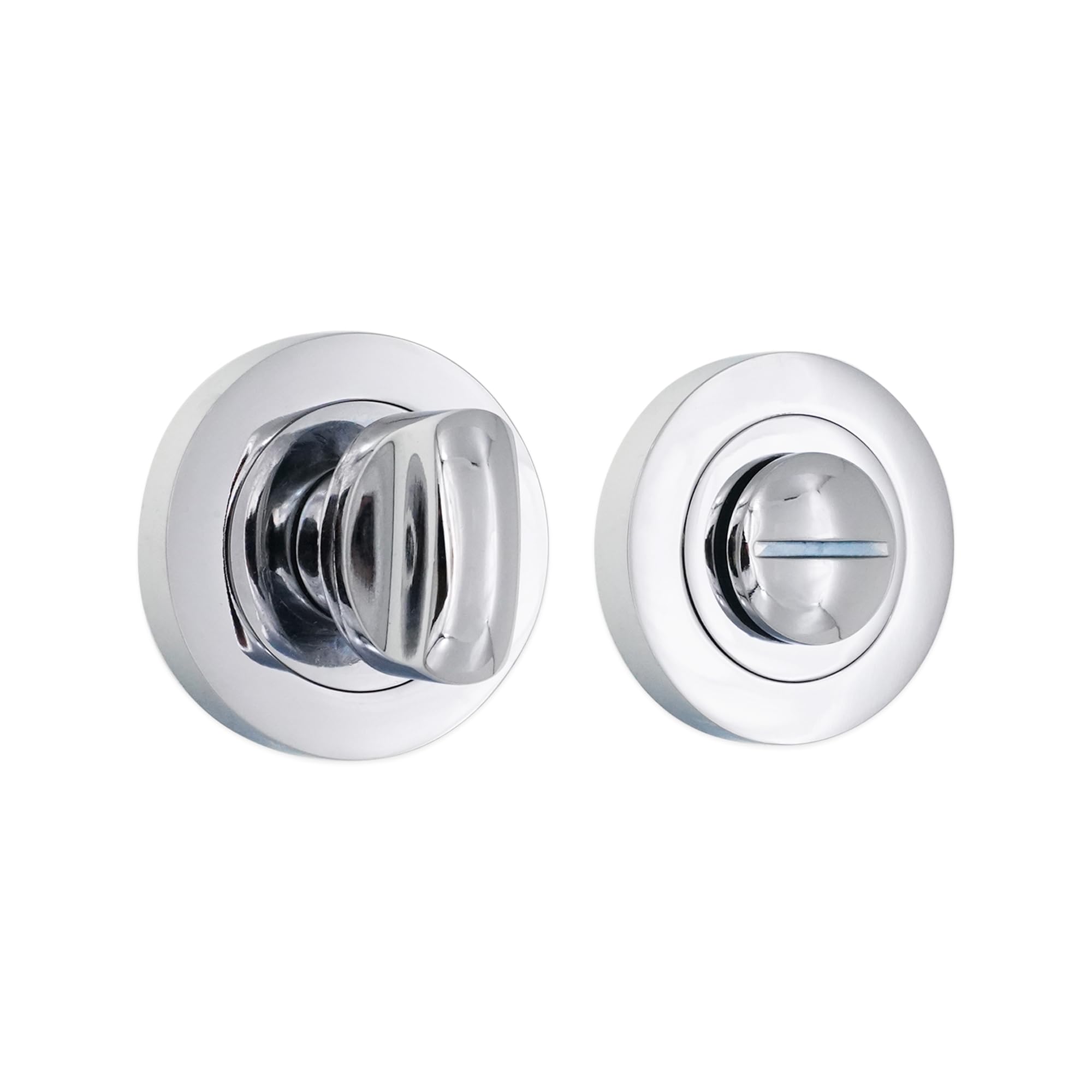 Verrou de porte de salle de bain WC chrome poli avec clé d'urgence